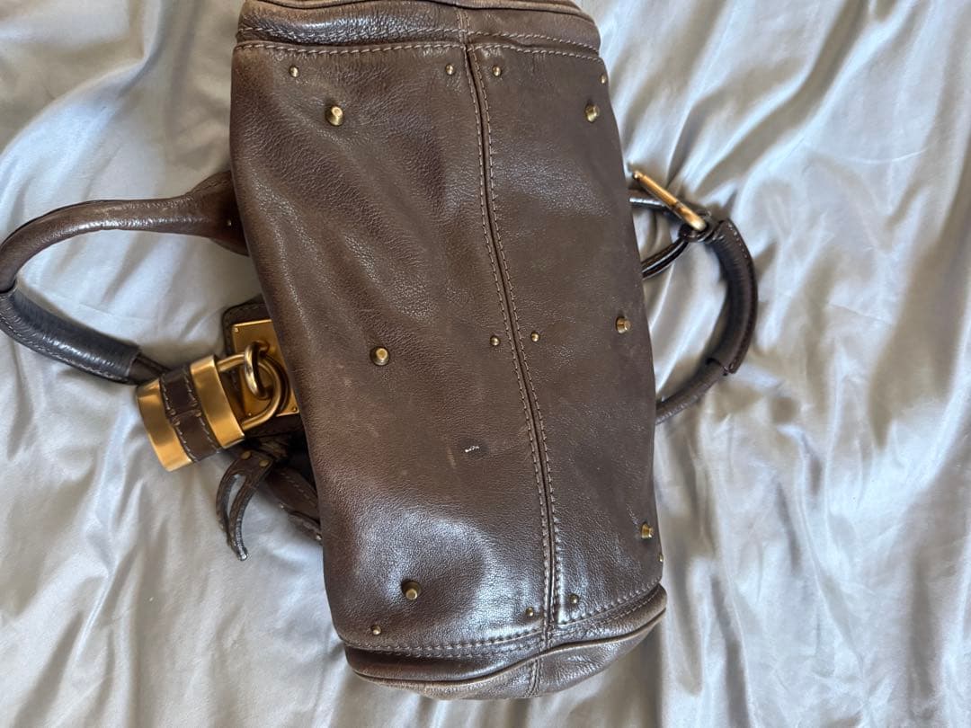 Chloé ブラウンレザー ハンドバッグ
