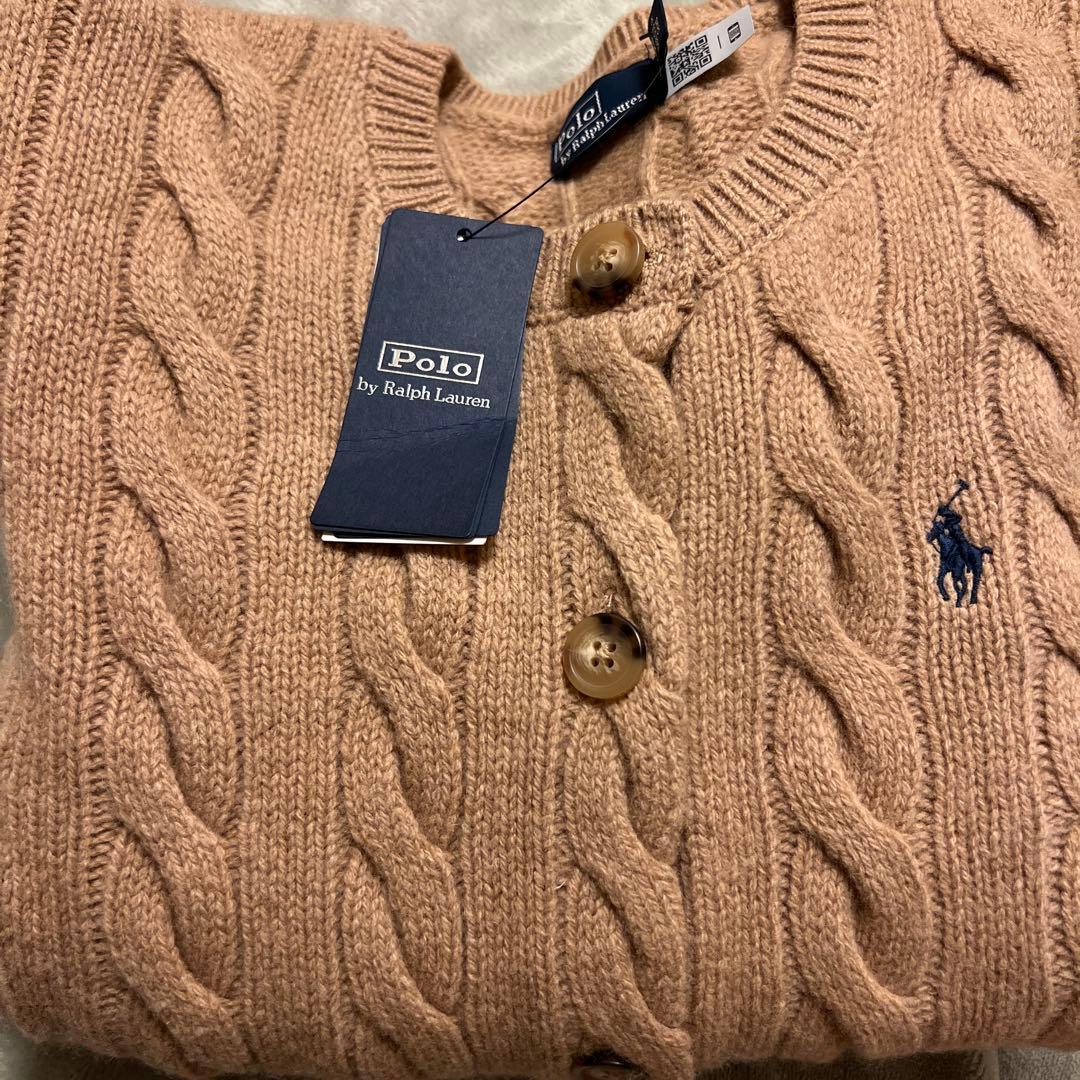 新品ポロ・ラルフ・ローレン ベージュカーディガン