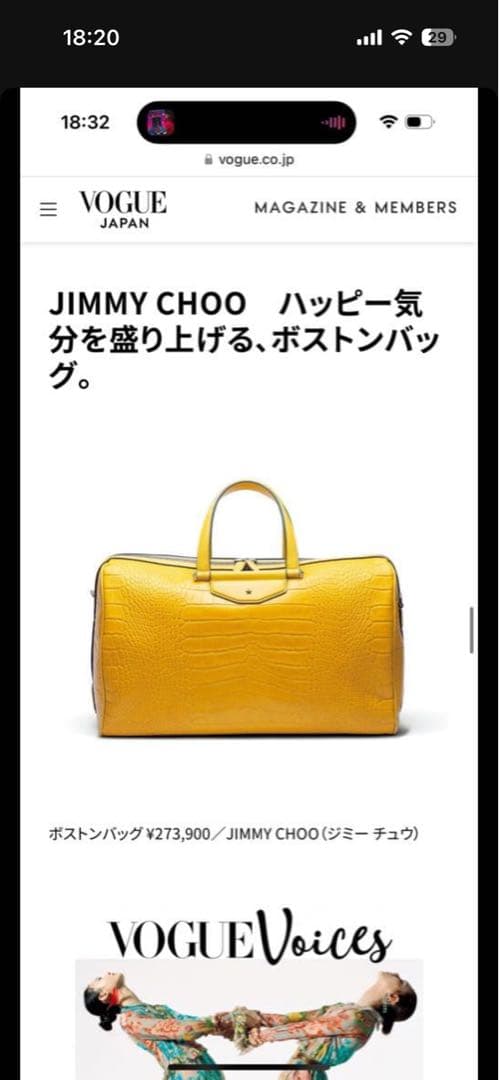 Vogue掲載品　ジミーチュウ　ボストンバック