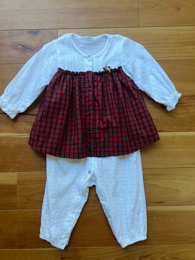 familiar 新品近い　ファミリア美品　ロンパース　70cm
