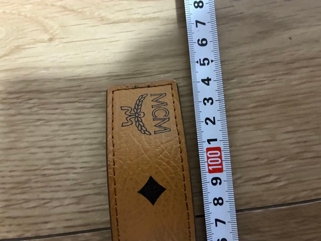 MCM ブラウン ベルト Mロゴバックル
