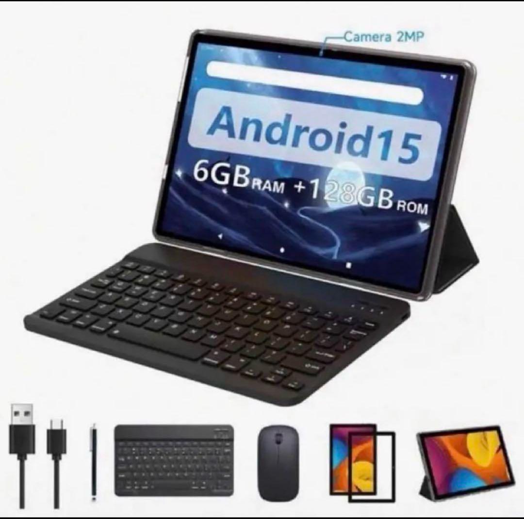新品☆Android15 6GB 128GB ケース付 タブレット 10インチ