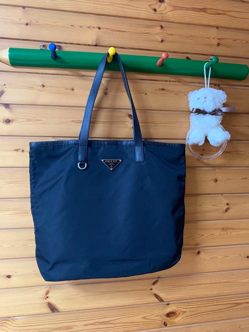 [美品]プラダ トートバッグ　ナイロン　ブラック