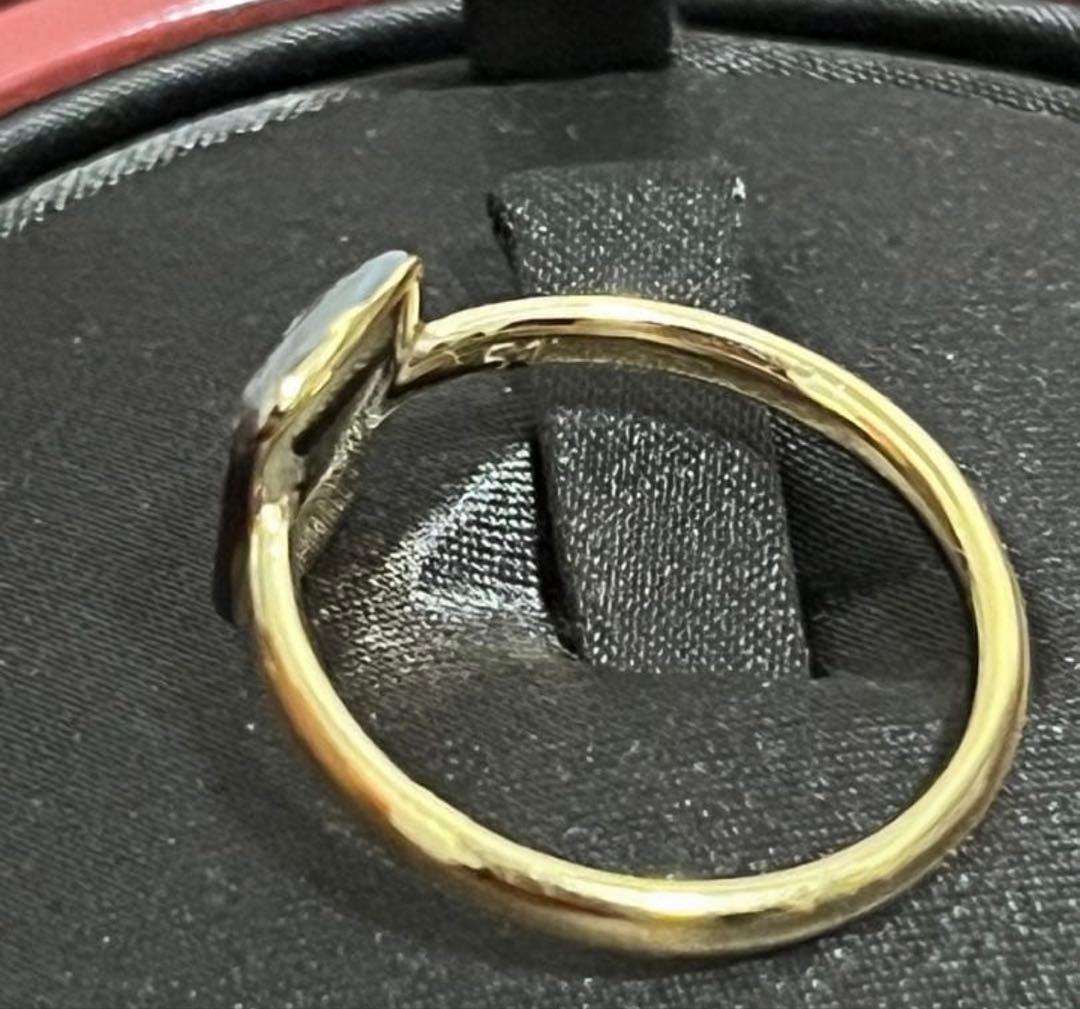 ポメラート　サッビアリング　#51 ブラウンダイヤ