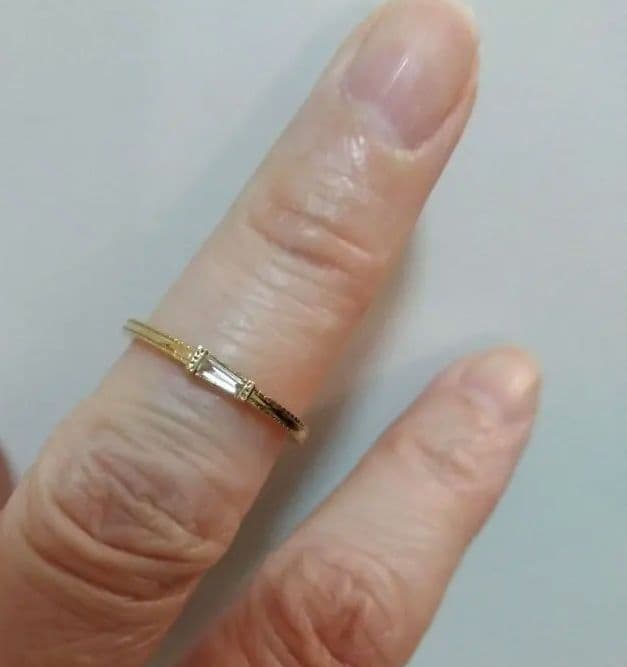 ageteアガットK10バケットダイヤモンドリング