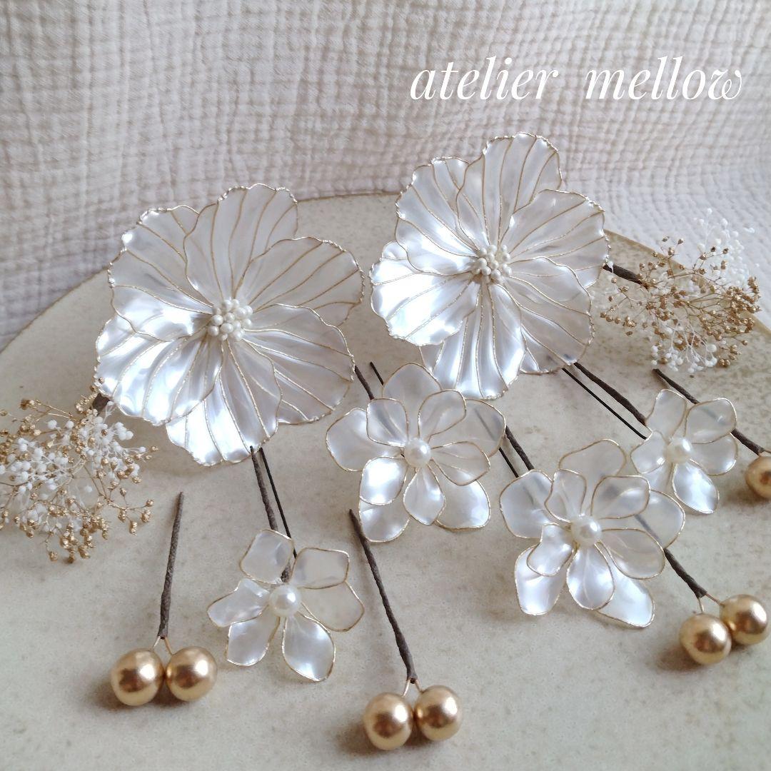 髪飾り ウェディング 卒業式 成人式 アメリカンフラワー【aaa】