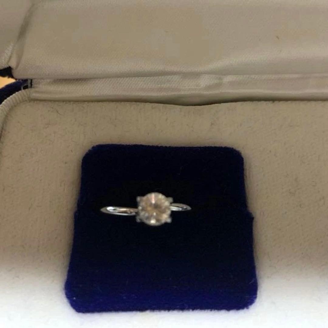 シンプル ソリティアリング ダイヤモンド風