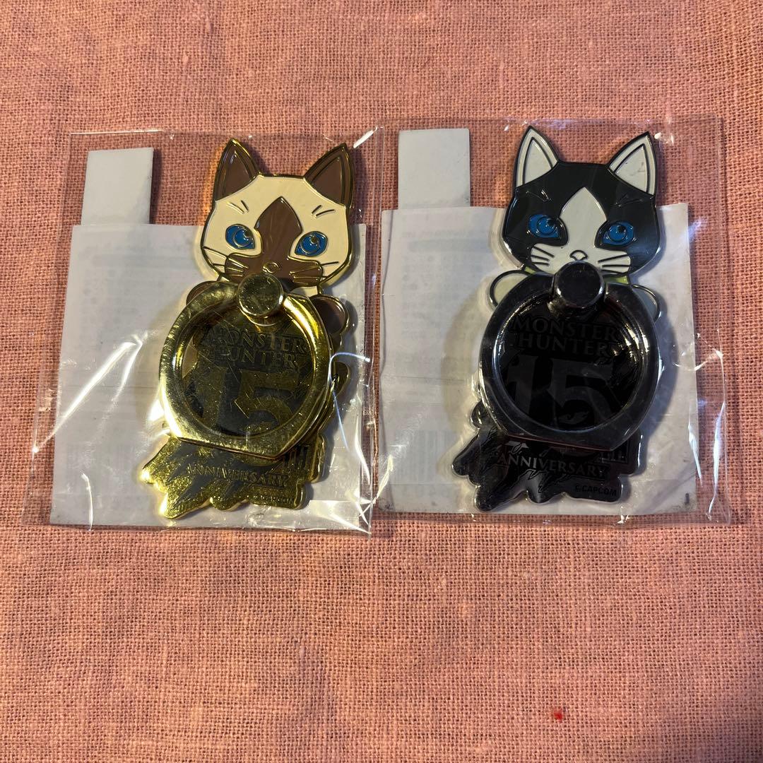 モンハン　15周年記念　アイルー　メラルー　スマホリング　新品未開封