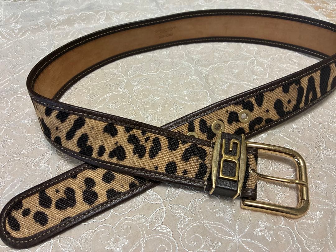 Dolce & Gabbana ヒョウ柄 ベルト