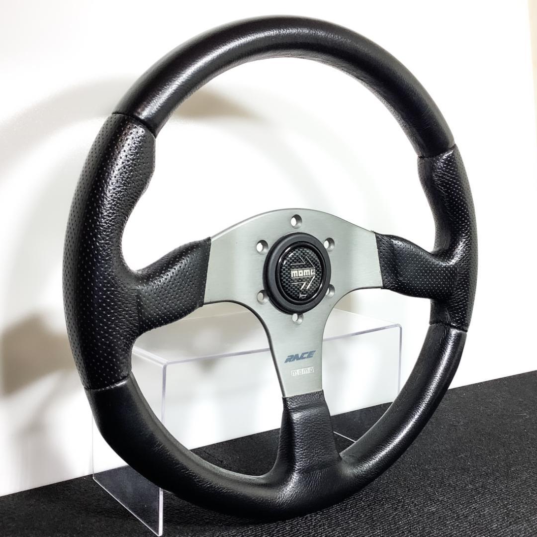 モモ レース レザーステアリング 良品 2000年製 ホーンボタン ネジ付