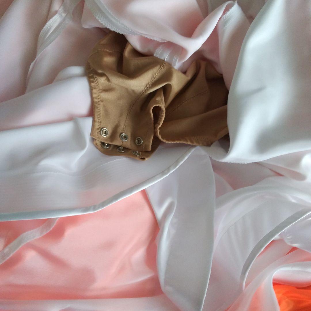 新品オレンジの社交ダンスドレス