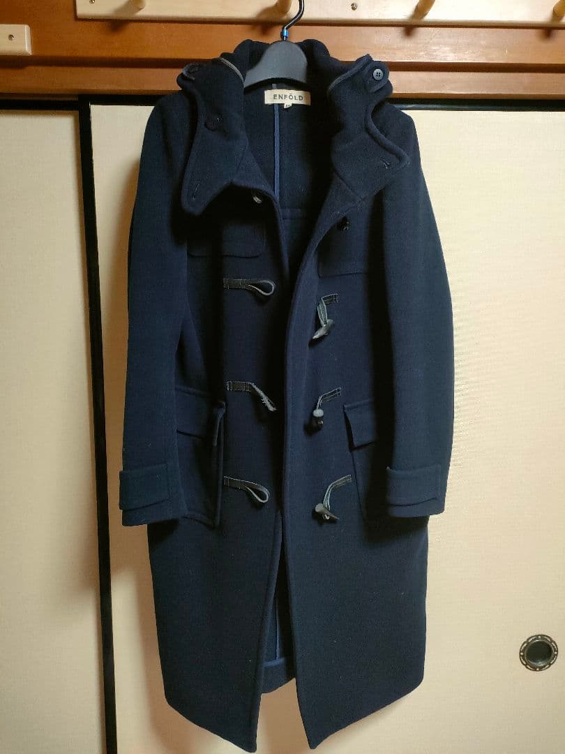 【Yoaay18】ENFOLD ネイビー ダッフルコート 38
