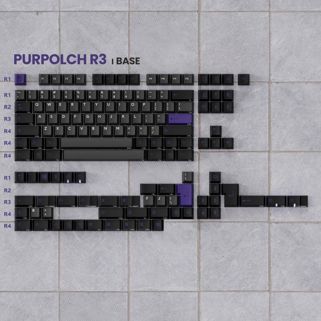 【新品】PBTfans Purpolch R3 キーキャップ Base kit