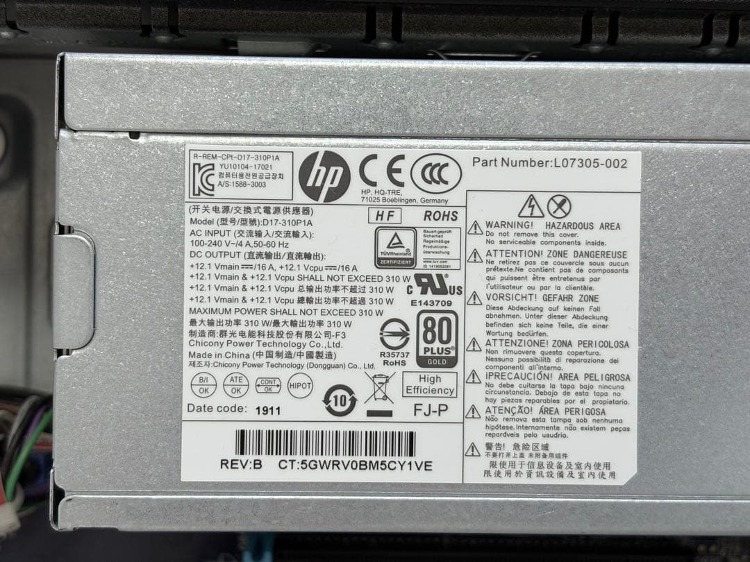 ワークステーション HP Z2 SFF G4 /Xeon E-2224G/SSD 128GB/4GB
