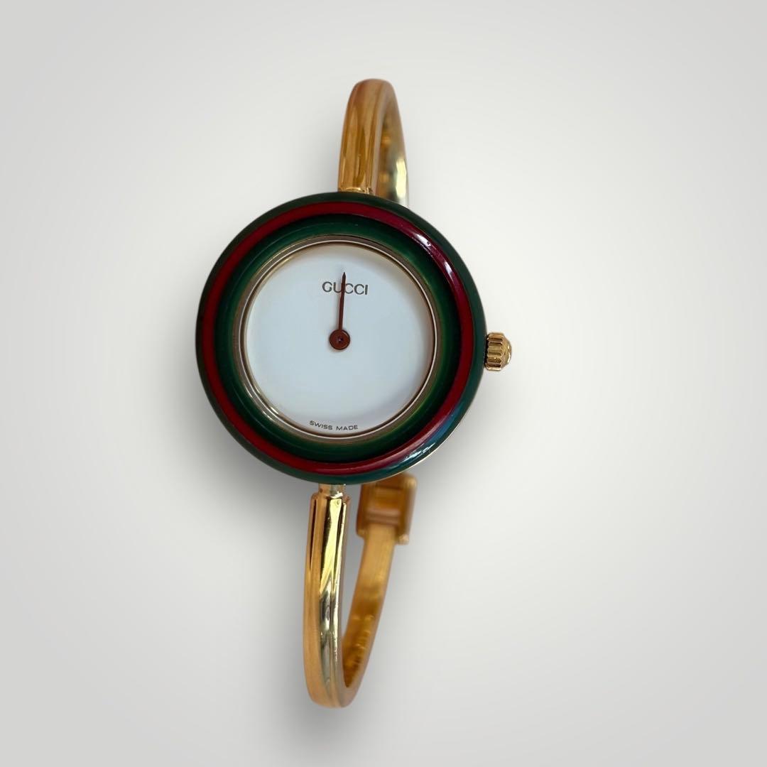 美品・動作品　GUCCI グッチ チェンジベゼルウォッチ　チェリーライン　腕時計
