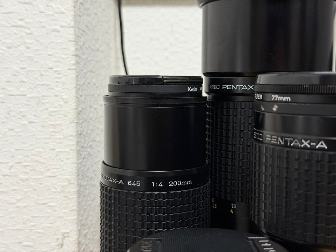 PENTAX 645 コンバータ2種/ レンズ6本　防湿庫保管