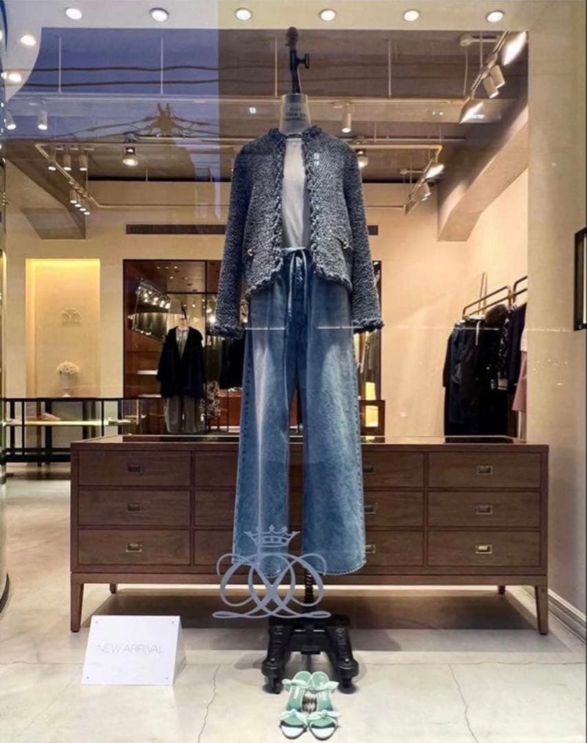 蛯原友里さん着用⭐︎Drawer ドゥロワー ドロスト　デニム　パンツ　34