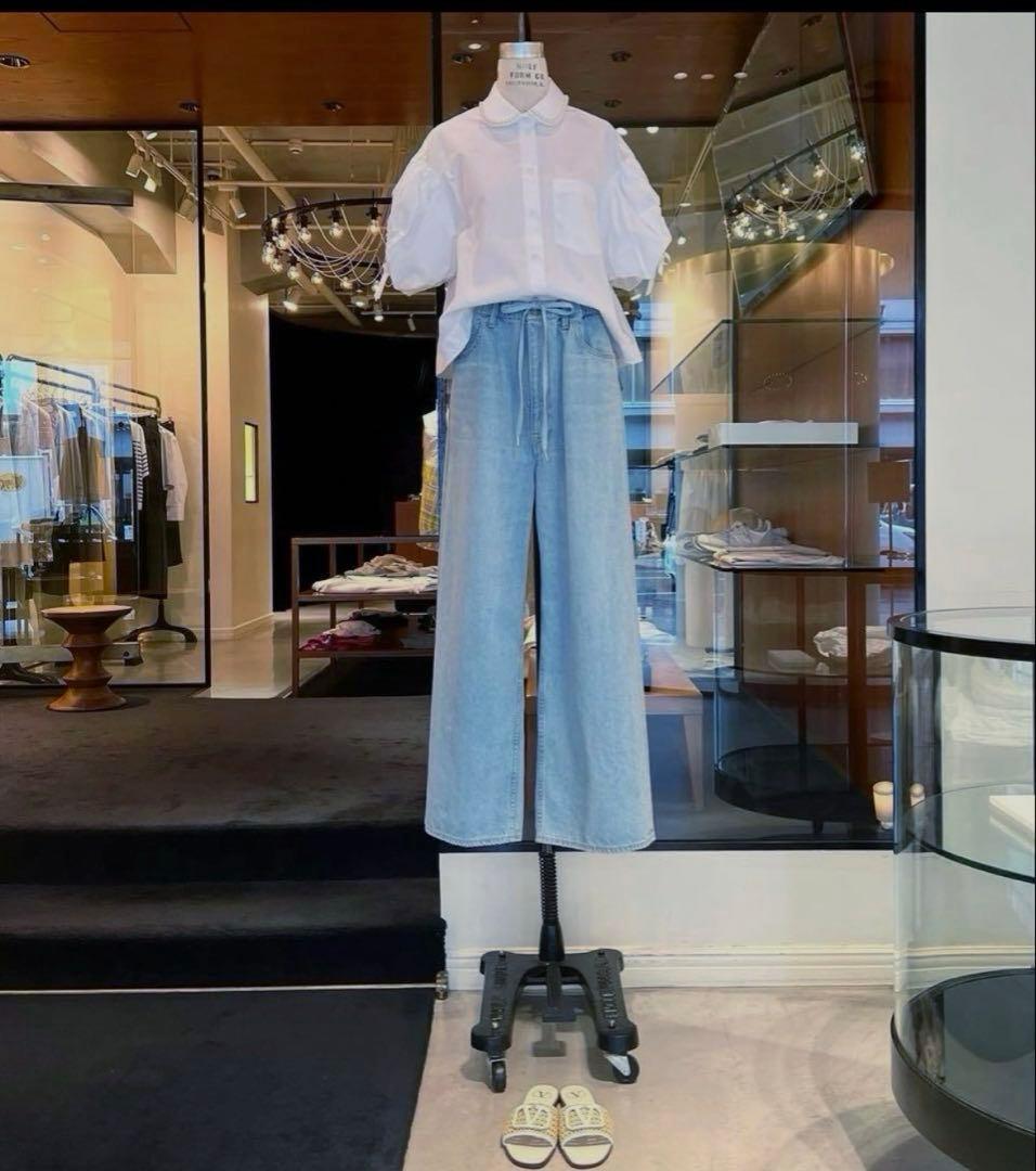 蛯原友里さん着用⭐︎Drawer ドゥロワー ドロスト　デニム　パンツ　34