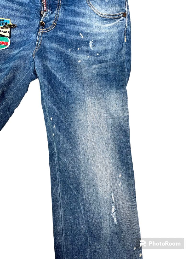【新品タグ付き】Dsquared2 デニム ジーンズ ピンバッジ ワッペン 38