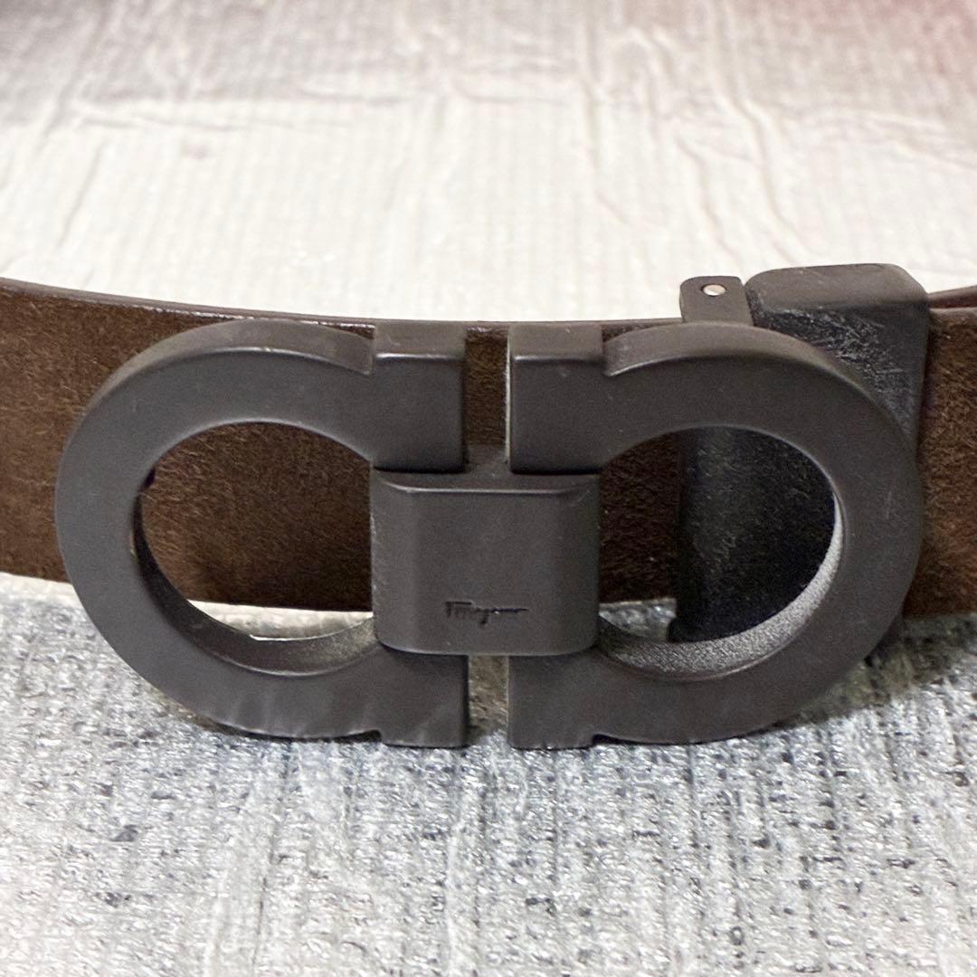 サルヴァトーレフェラガモ ベルト　ダブルガンチーニ　ダークブラウン系