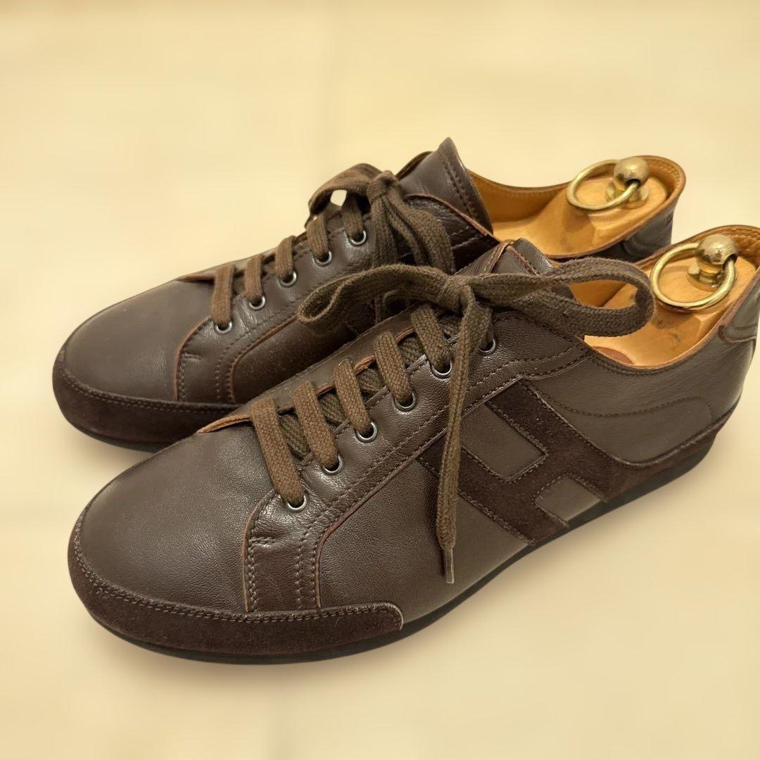 HERMES エルメス レザースニーカー