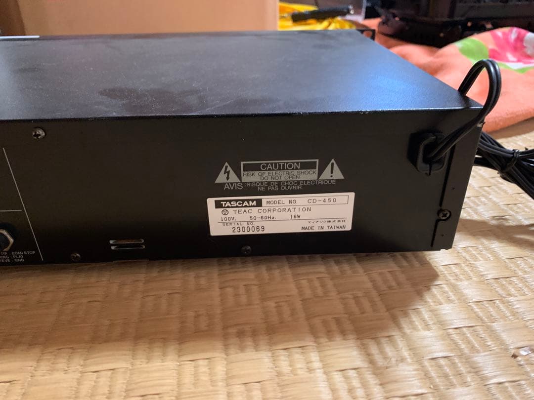 動作品　TASCAM　業務用CD　プレーヤー　CD-450