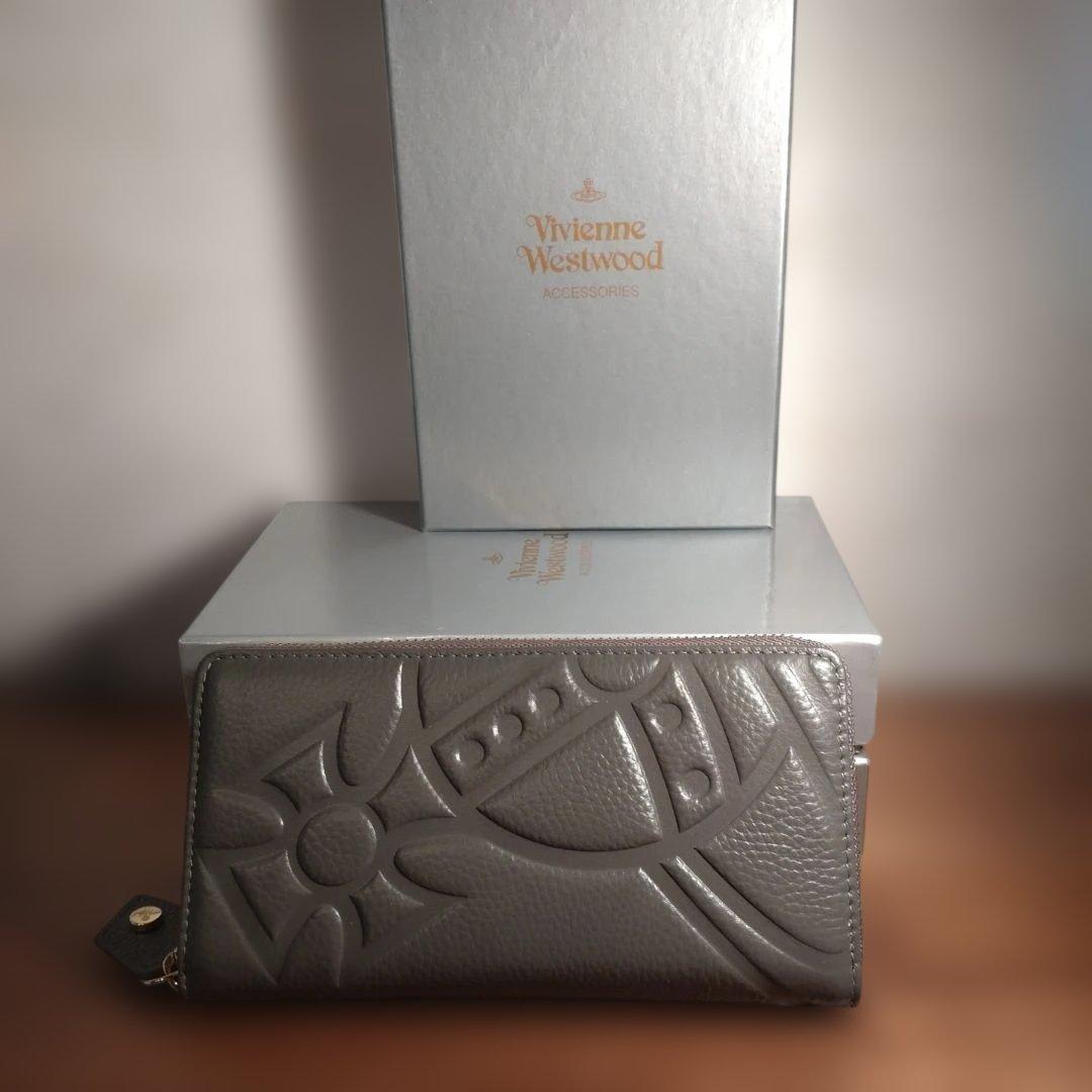 Vivienne Westwood ダークグレーラウンドファスナー長財布