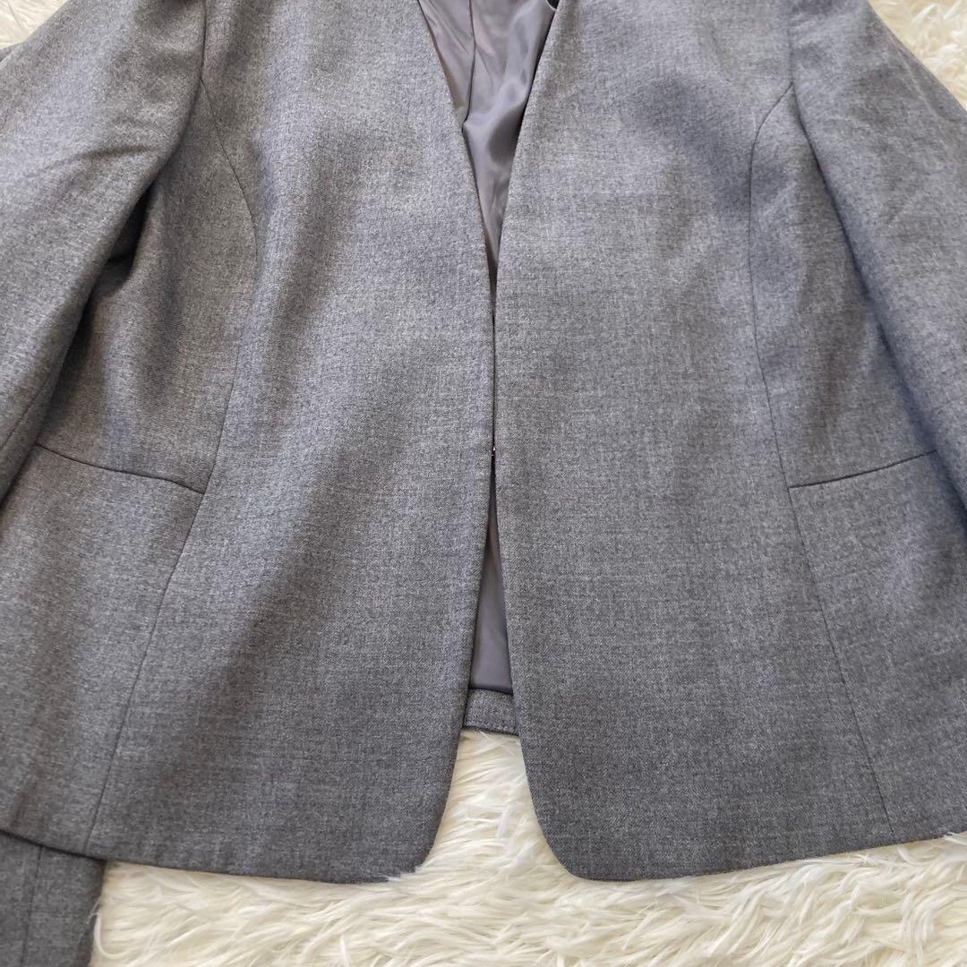 りっちょ 　23区　スーツ　ノーカラージャケット　パンツ　ウール
