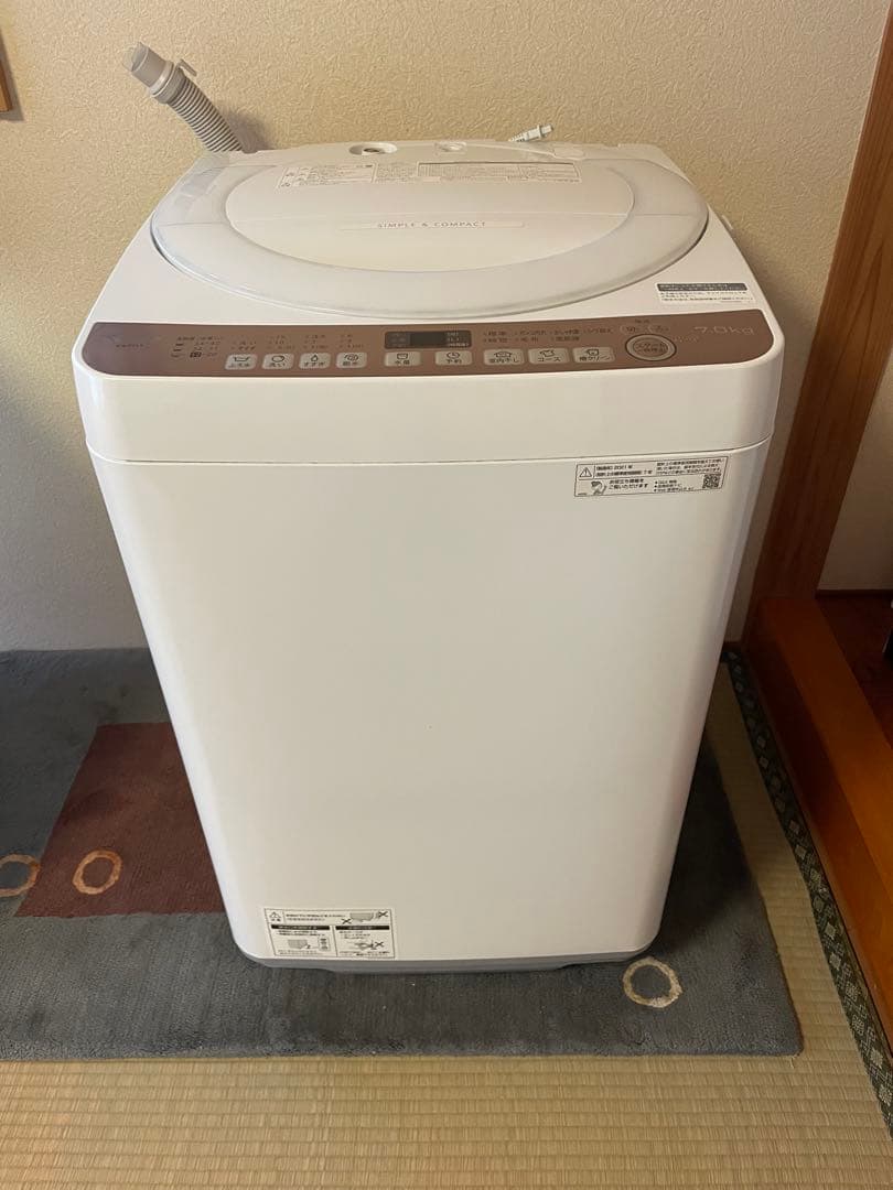SHARP 縦型全自動電気洗濯機 7kg 2021年製