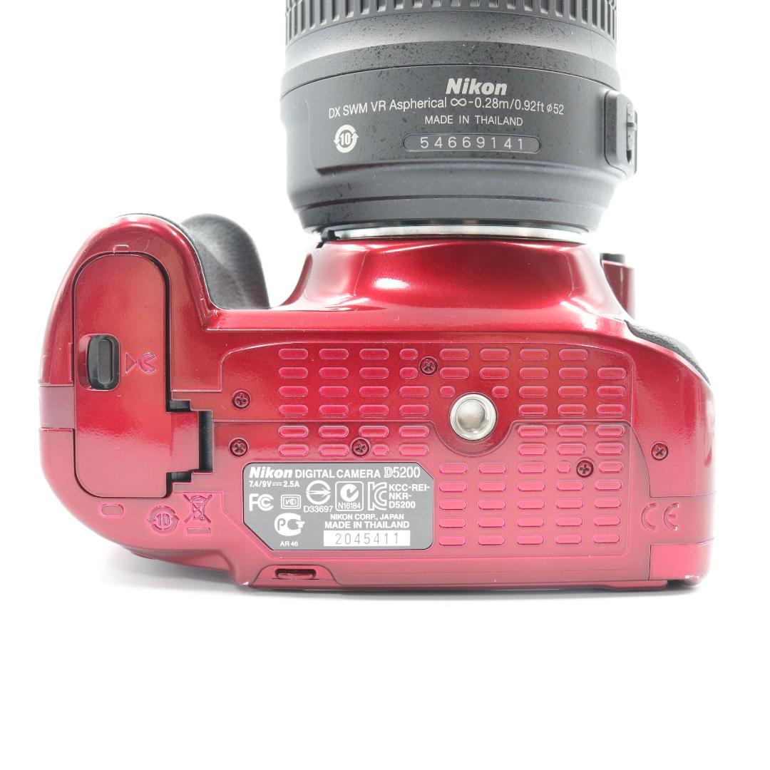【訳アリ特価】Nikon　D5200　一眼レフ　レンズセット　レッド　赤