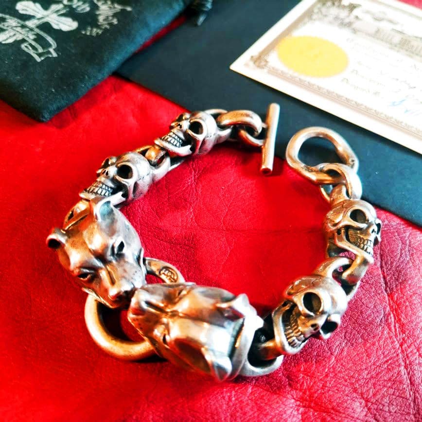 Bill Wall Leather ヴィンテージスカル ドッグ ブレス