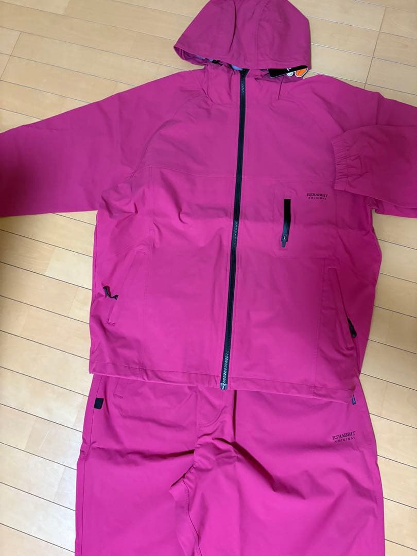 BSRABBITピンク スノーボードウェア 3Lサイズ