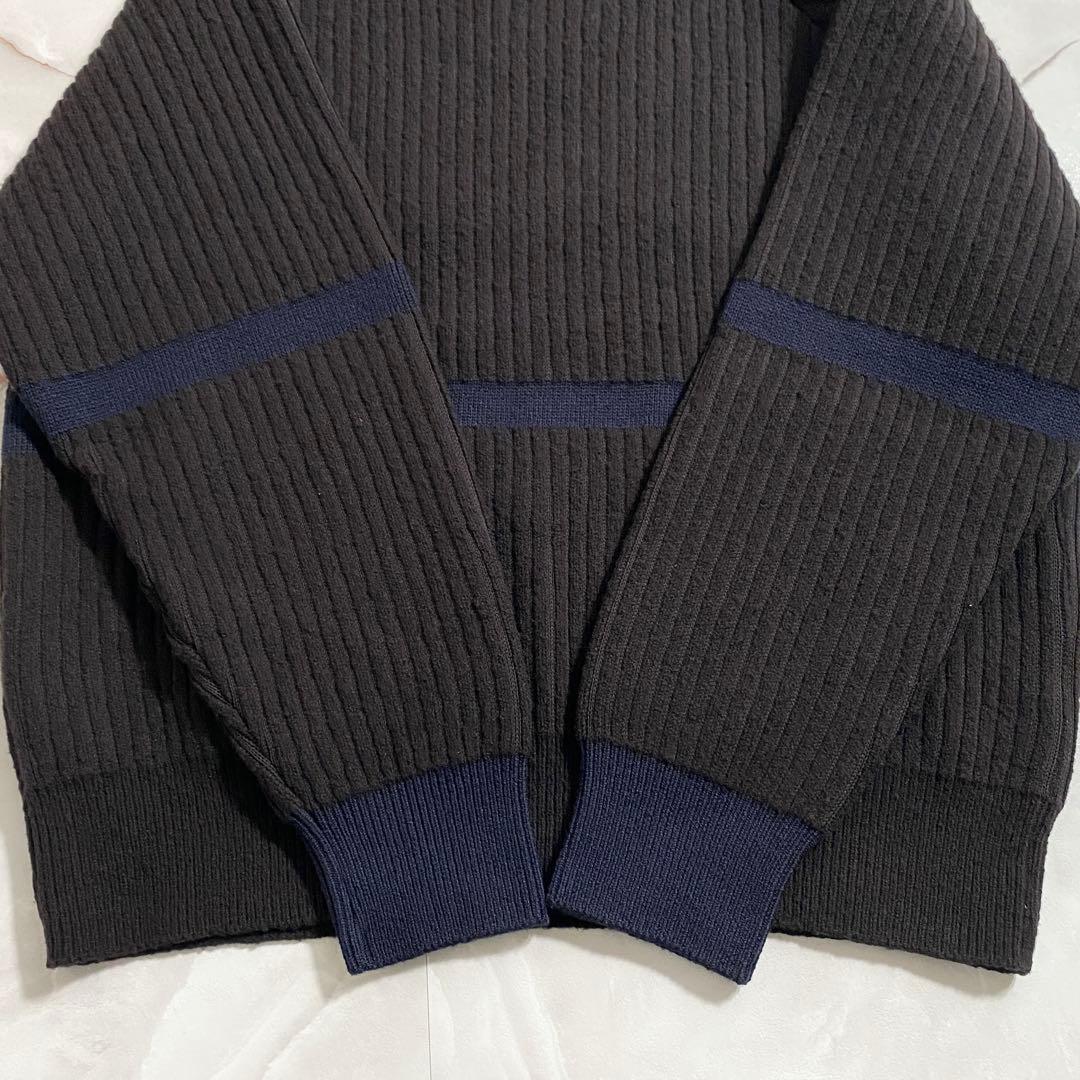 A17815 美品 シュタイン 22AW ハイネックリブニットプルオーバー 黒M