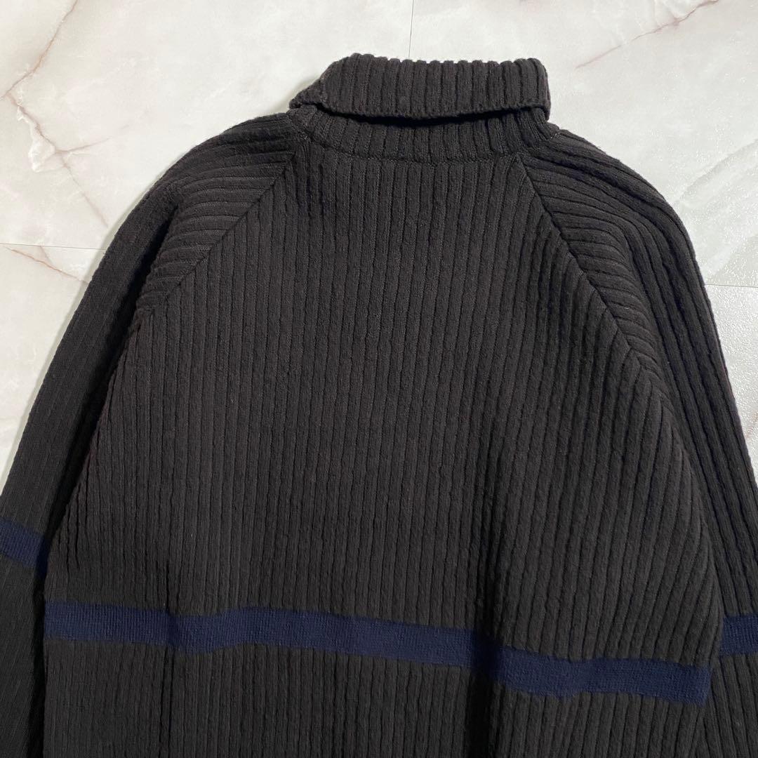 A17815 美品 シュタイン 22AW ハイネックリブニットプルオーバー 黒M