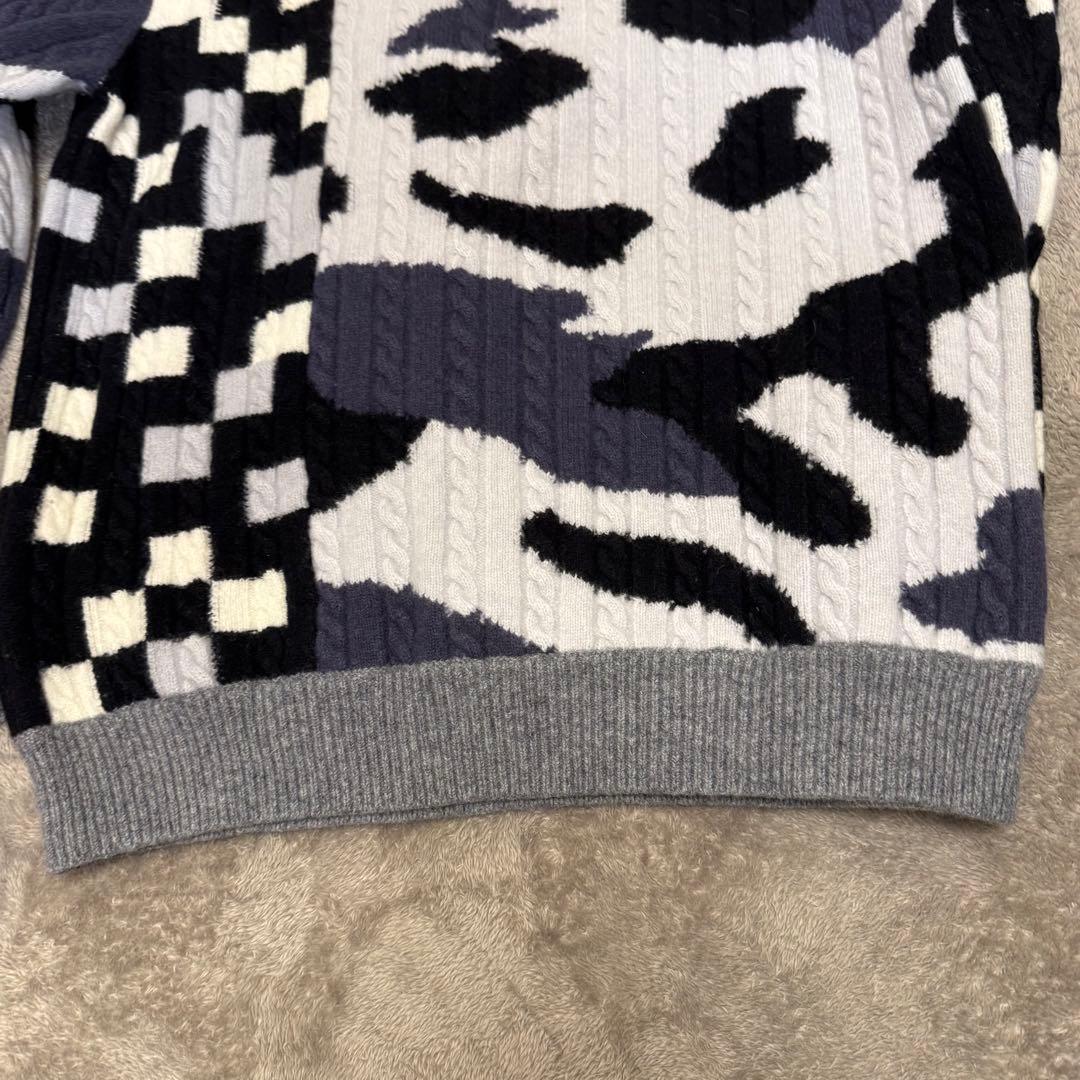 PEARLY GATES カモフラ ゴルフニットセーター サイズ6 XL 迷彩柄