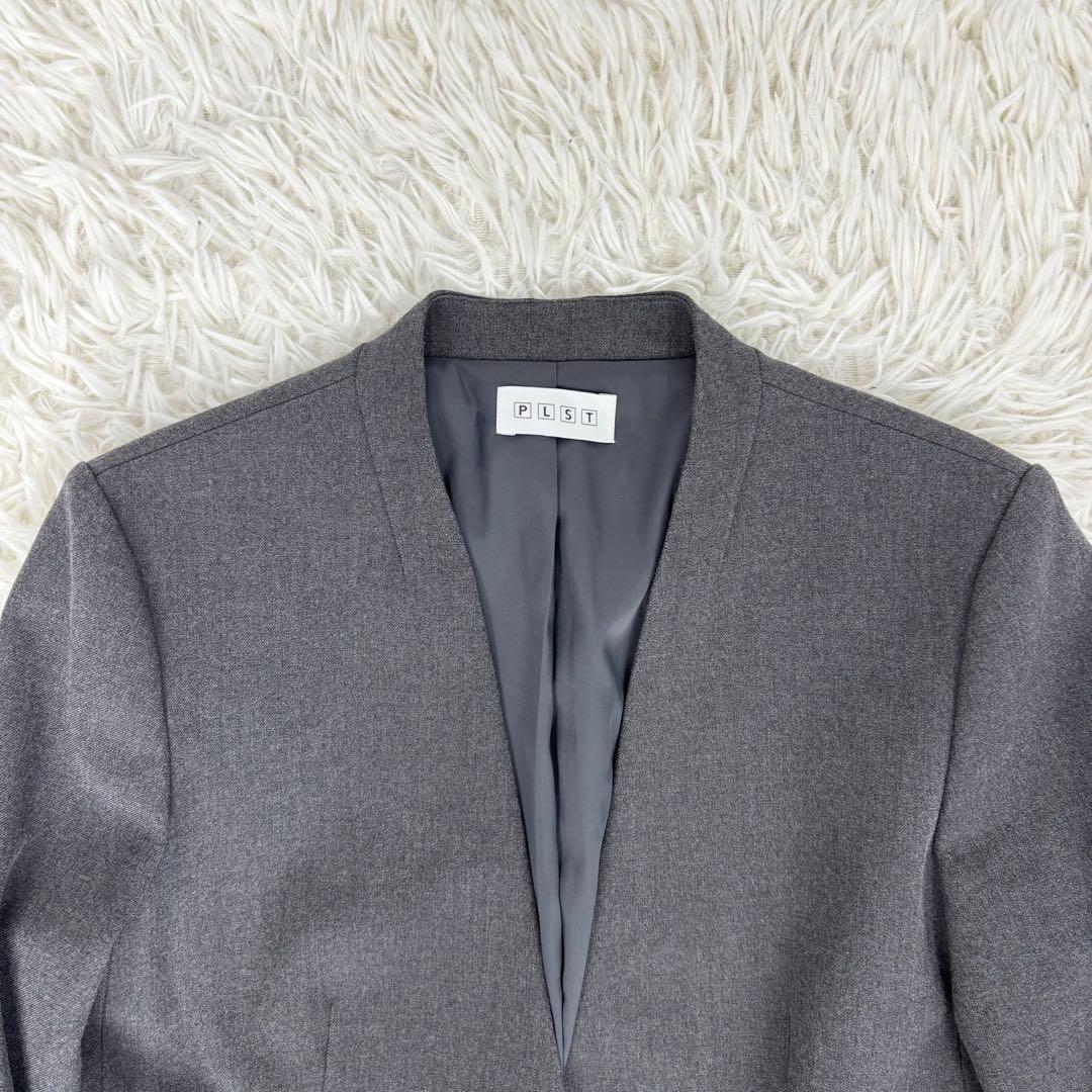 PLST カラーレス パンツスーツ セットアップ フォーマル 上/L 下/M