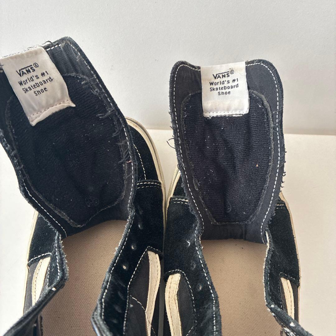 90s Vans Sk8-Hi ブラック/ホワイト