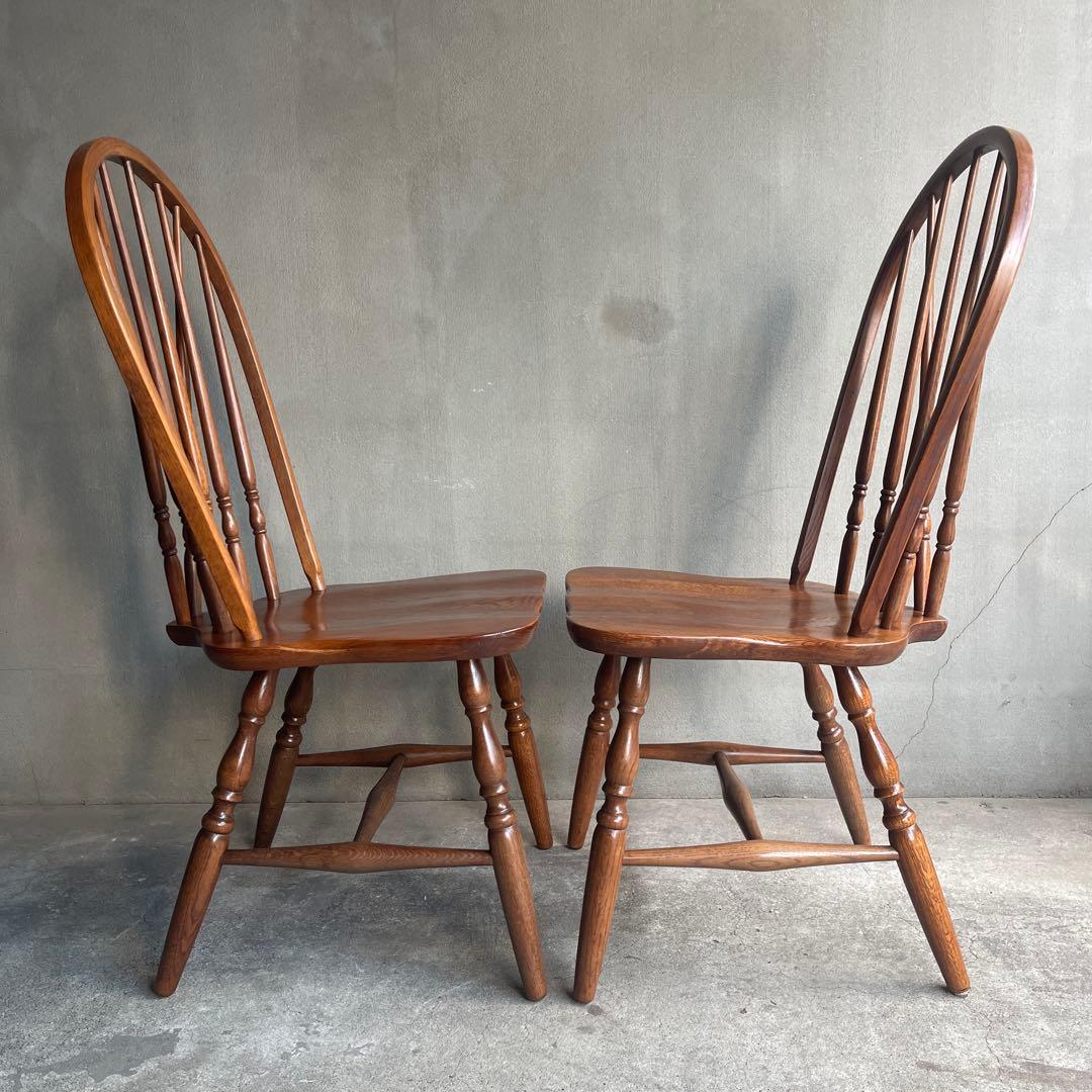 柏木工　ダイニングチェア　ウィンザーチェア　2脚セット