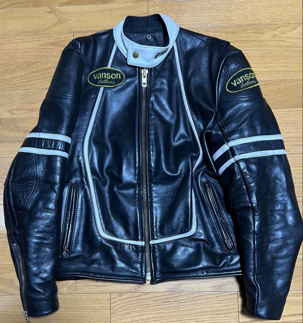 jiro様VANSON RJV シングル ライダース ジャケット USA製 40