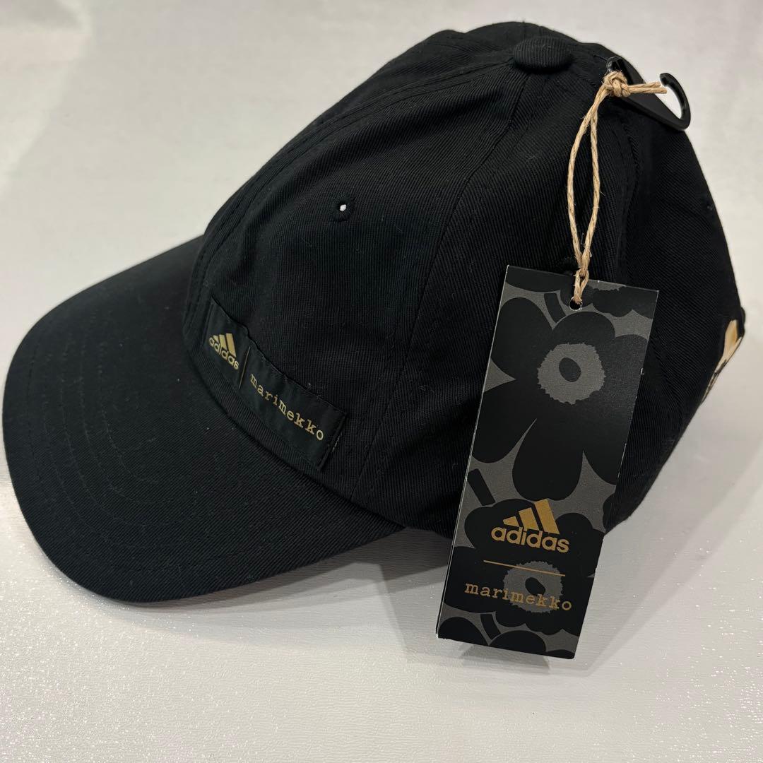 【新品未使用】marimekko adidas キャップ レディースサイズ 黒