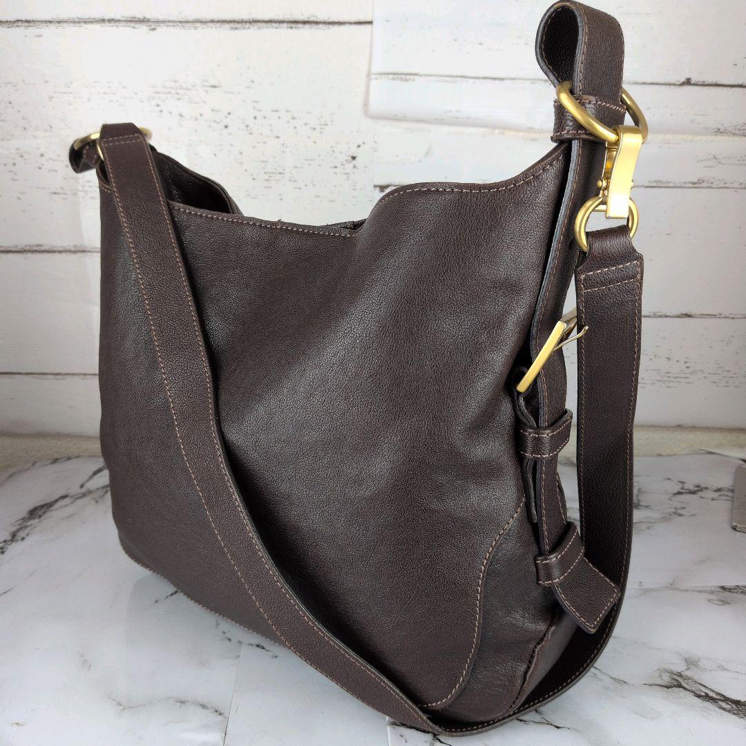 【美品】土屋鞄☆A4　金金具　レザー　ショルダーバッグ　メッセンジャー　メンズ