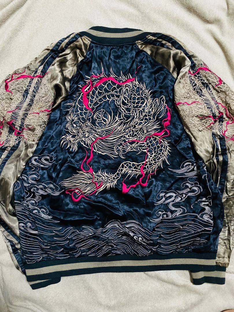 ORIENTAL ２面用 龍 桜 日本限定 スカジャン unisex レーヨン