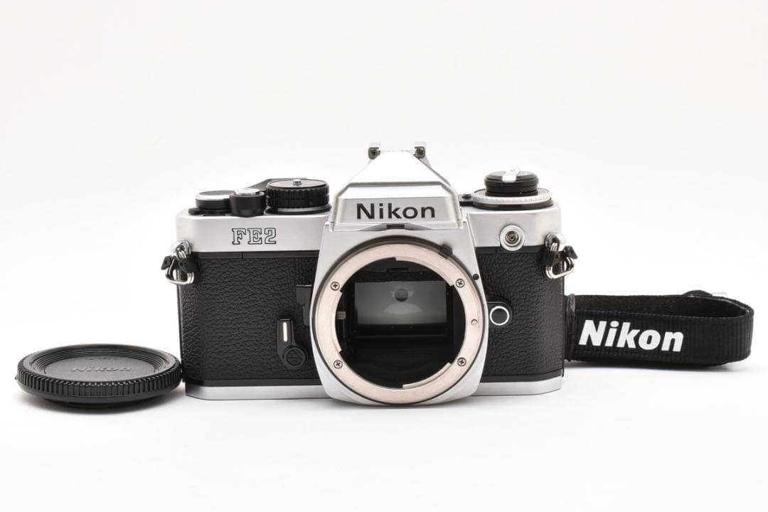 超美品 NIKON FE2 シルバー フィルムカメラ　モルト新品交換済 M363